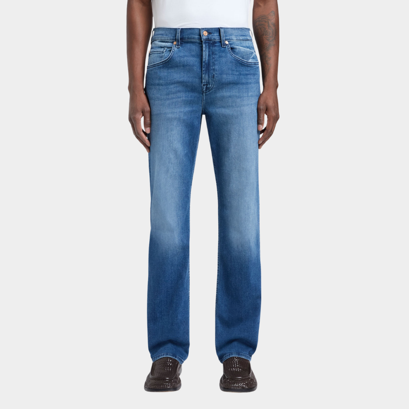 7 For All Mankind Men's Straight Blue Jeans